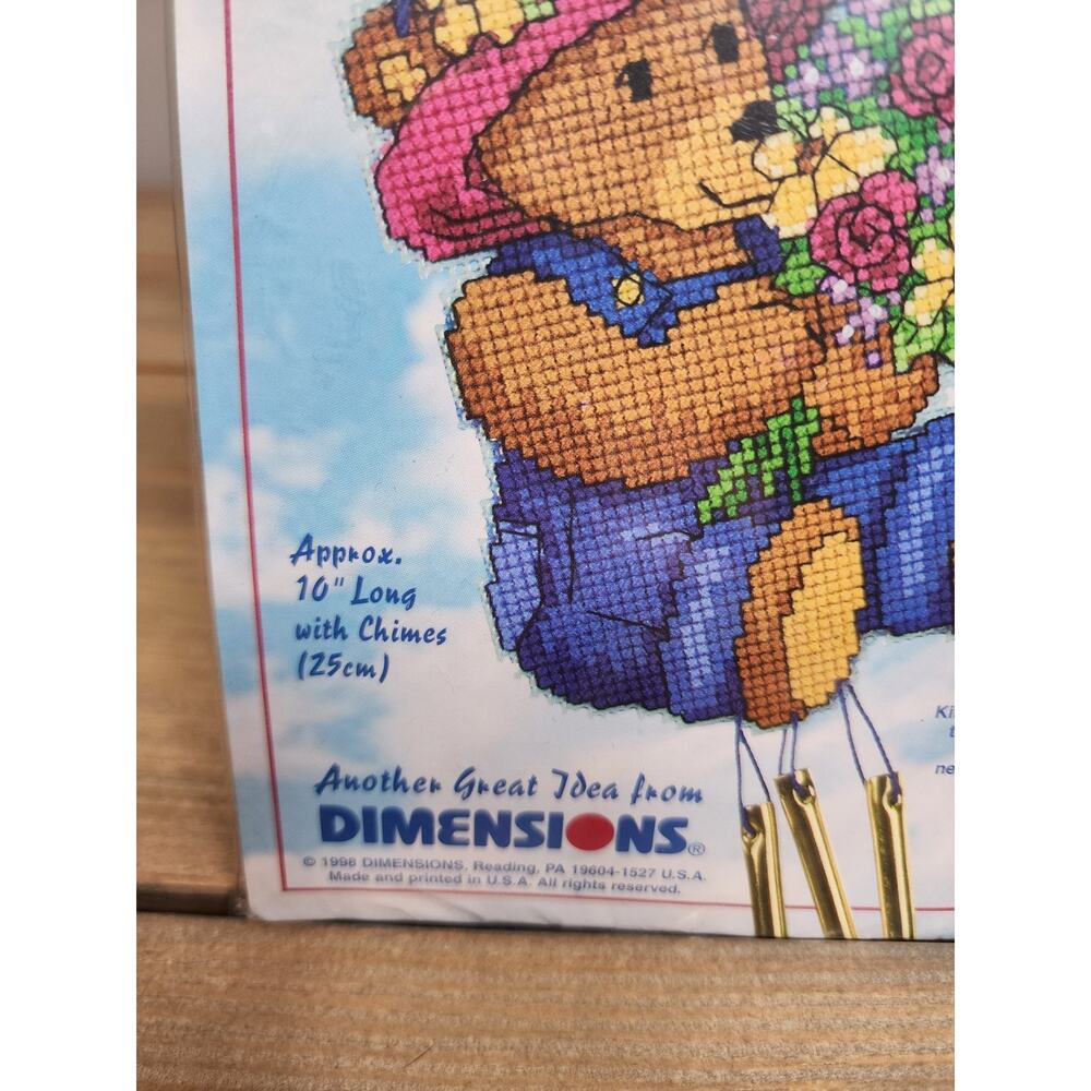 Dimensions Wind Chimes Bear Wind Chimes Cross Stitch Kit - Picture 2 of 4
